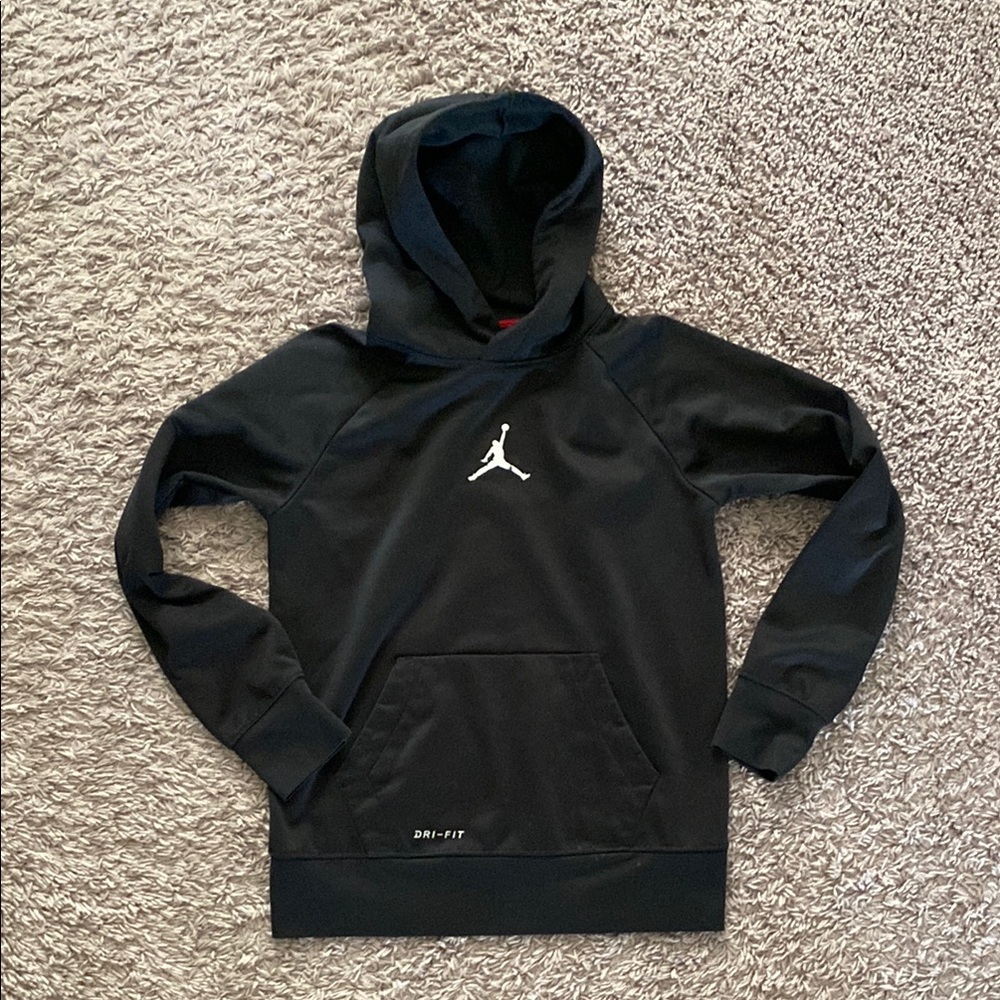 Jordan Black Pullover Hoodie with Jumpman Logo